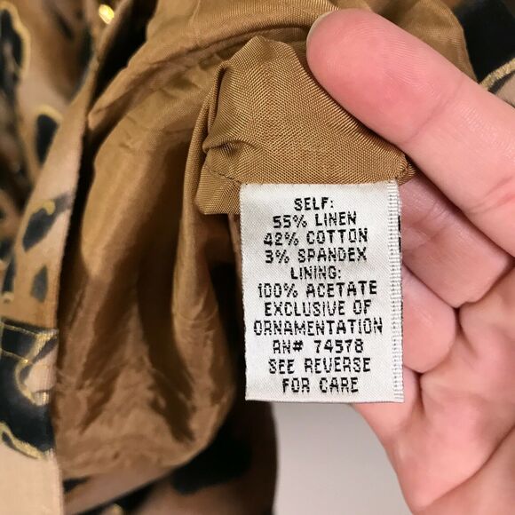 Cache Tan Metallic Leopard Print Trench Coat - Picture 7 of 9